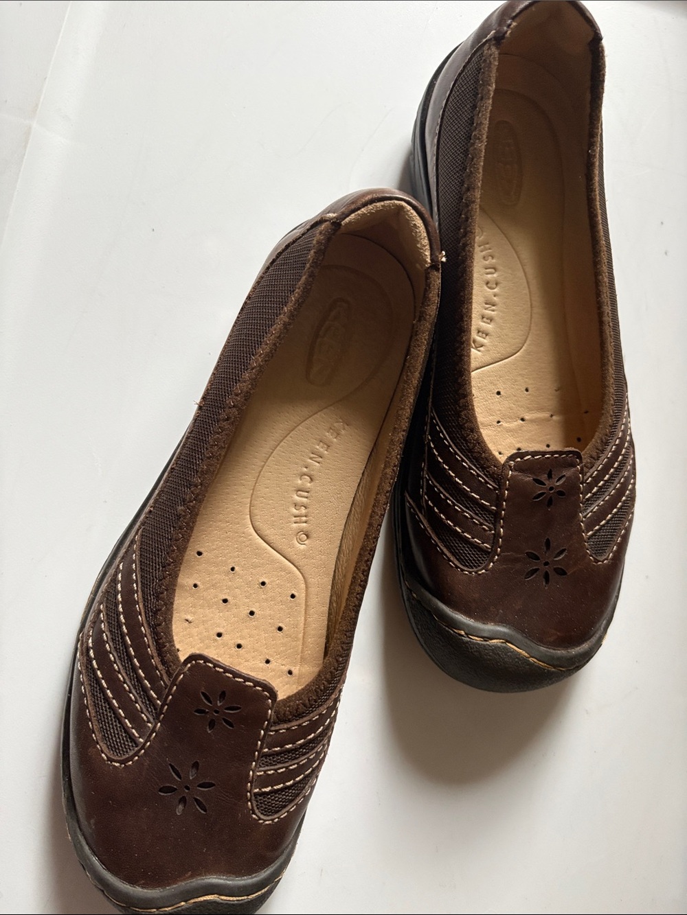 Keen Paradise Ballerina Brown Leather Flats Size 7 - Picture 4 of 4